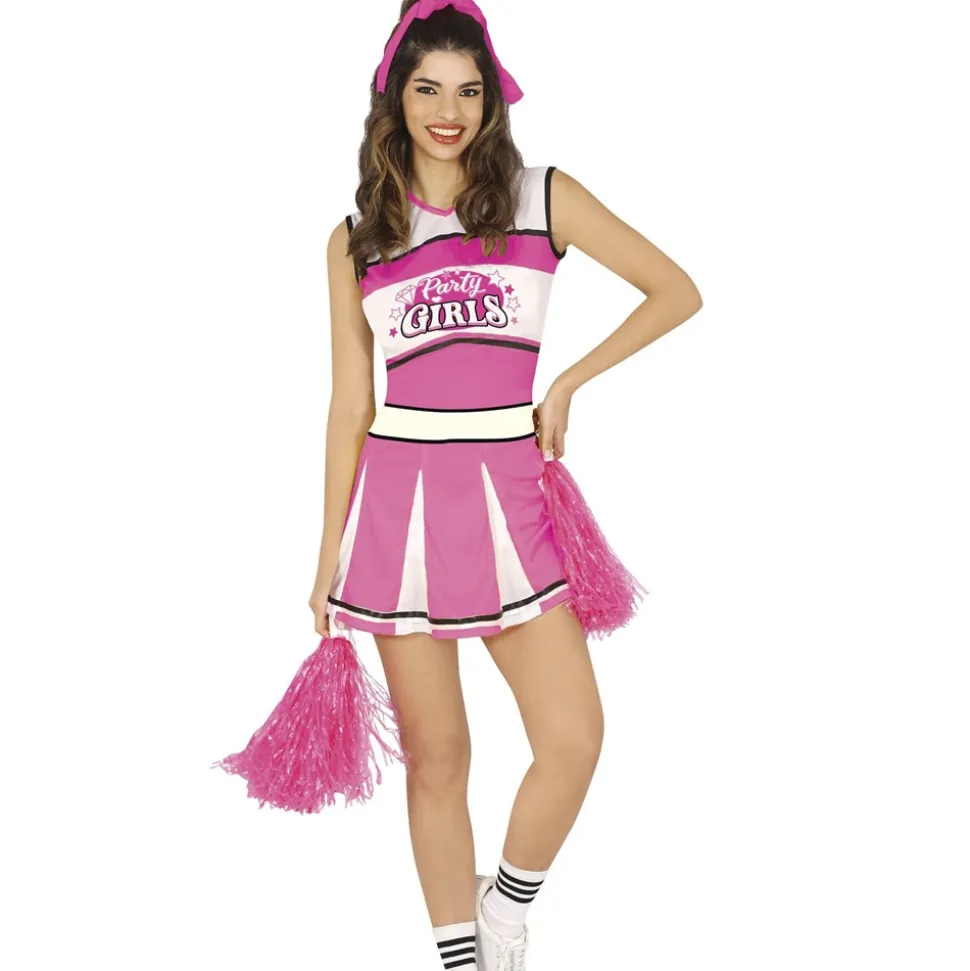 DÉGUISEMENT CHEERLEADER ROBE PARTY ROSE FEMME