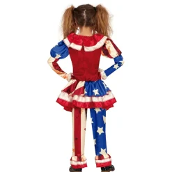 DÉGUISEMENT CLOWN PATRIOTIQUE SANGUINAIRE FILLE