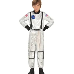 DÉGUISEMENT COMBI NASA ASTRONAUTE ARGENT ENFANT