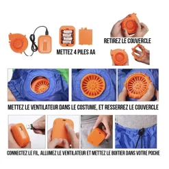 DÉGUISEMENT COSTUME GONFLABLE REQUIN BLEU ADULTE