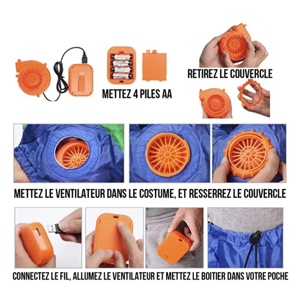 DÉGUISEMENT COSTUME GONFLABLE REQUIN BLEU ADULTE