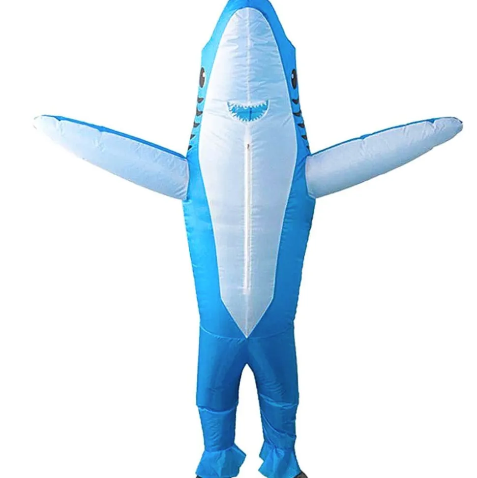 DÉGUISEMENT COSTUME GONFLABLE REQUIN BLEU ADULTE