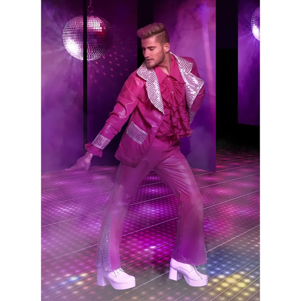 DÉGUISEMENT DISCO ANTHONY COSTUME ROSE HOMME