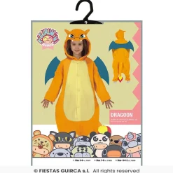 DÉGUISEMENT DRAGON KIGURUMIMI ORANGE ENFANT