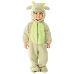 DÉGUISEMENT DRAGON PELUCHE VERT BÉBÉ