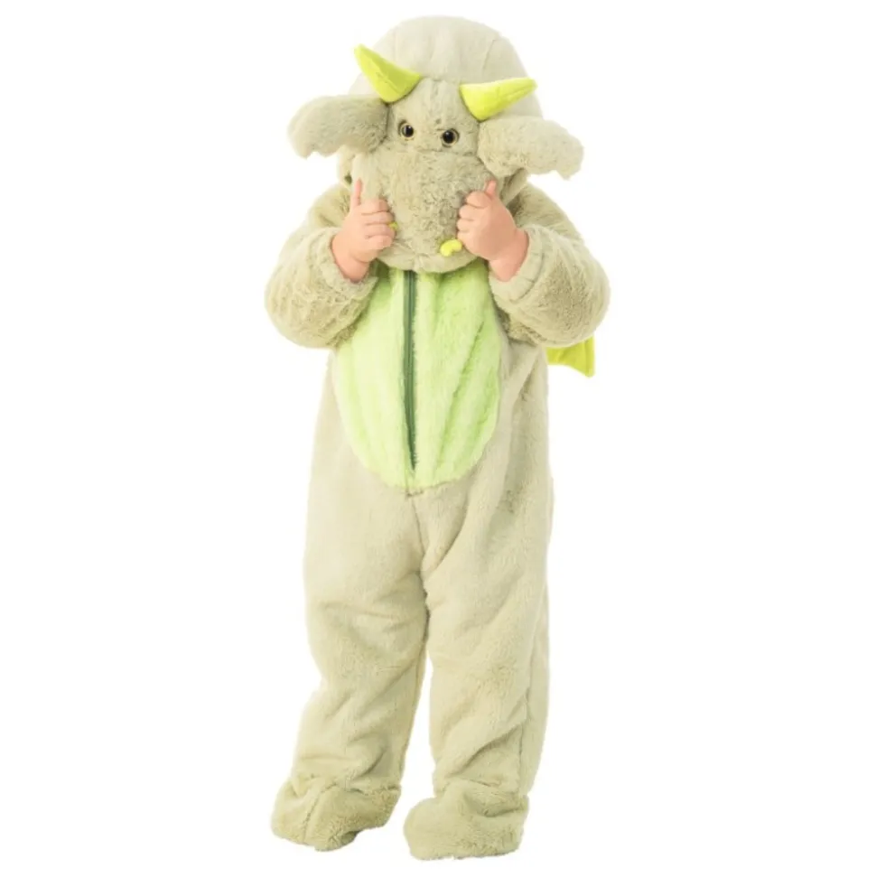 DÉGUISEMENT DRAGON PELUCHE VERT BÉBÉ