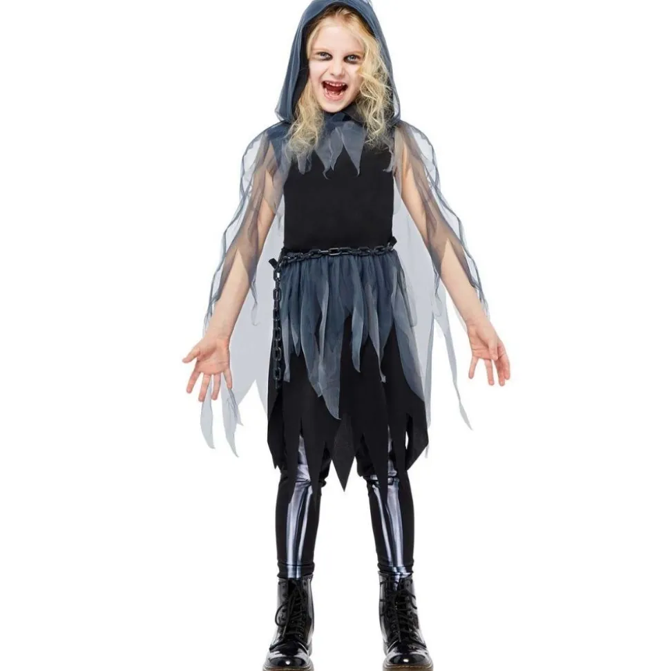 DÉGUISEMENT FAUCHEUSE LUGUBRE SQUELETTE FILLE