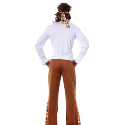 DÉGUISEMENT HIPPIE FLOWER MARRON HOMME