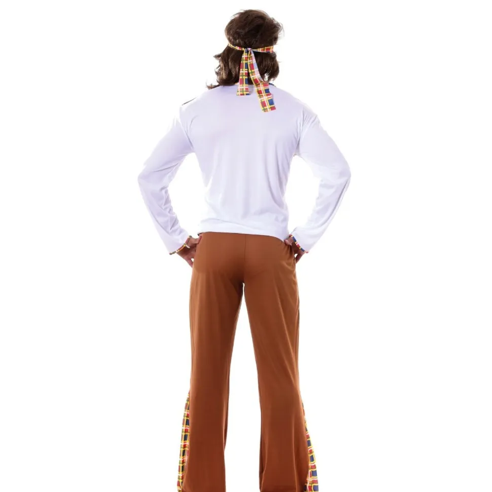 DÉGUISEMENT HIPPIE FLOWER MARRON HOMME