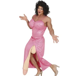 DÉGUISEMENT HUMORISTIQUE TRAVESTI ROBE ROSE HOMME
