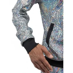 DÉGUISEMENT JOGGING GÉOMÉTRIQUE IRISÉ ARGENT HOMME