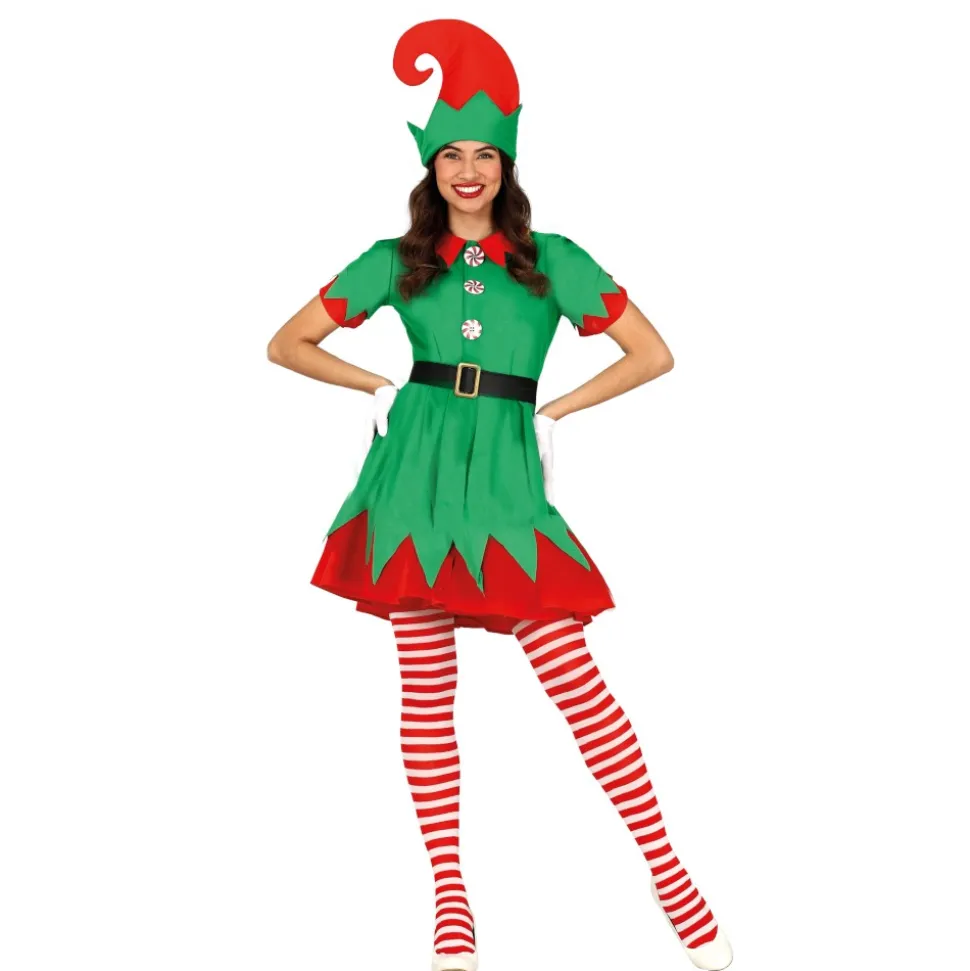 DÉGUISEMENT LUTIN BOUTONS GOURMANDISE NOËL FEMME