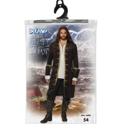 DÉGUISEMENT MANTEAU NOIR MARIN CORSAIRE HOMME