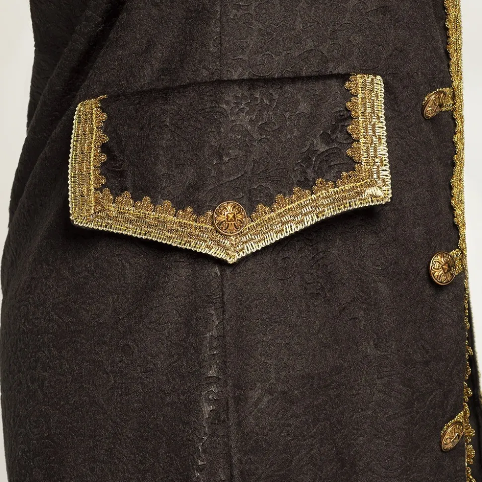 DÉGUISEMENT MANTEAU NOIR MARIN CORSAIRE HOMME