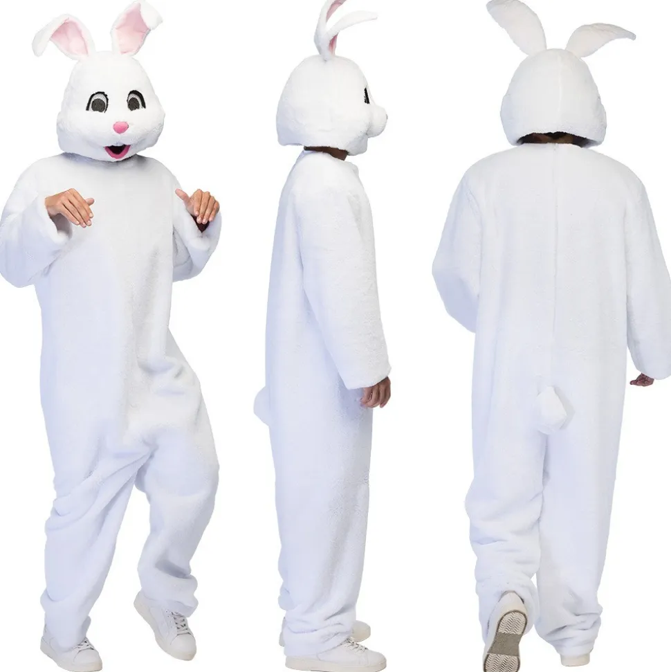 DÉGUISEMENT MASCOTTE LAPIN PELUCHE ADULTE