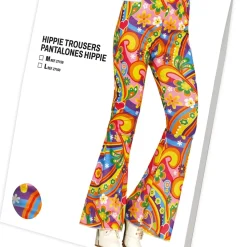 DÉGUISEMENT PANTALON HIPPIE MULTICOLORE FEMME