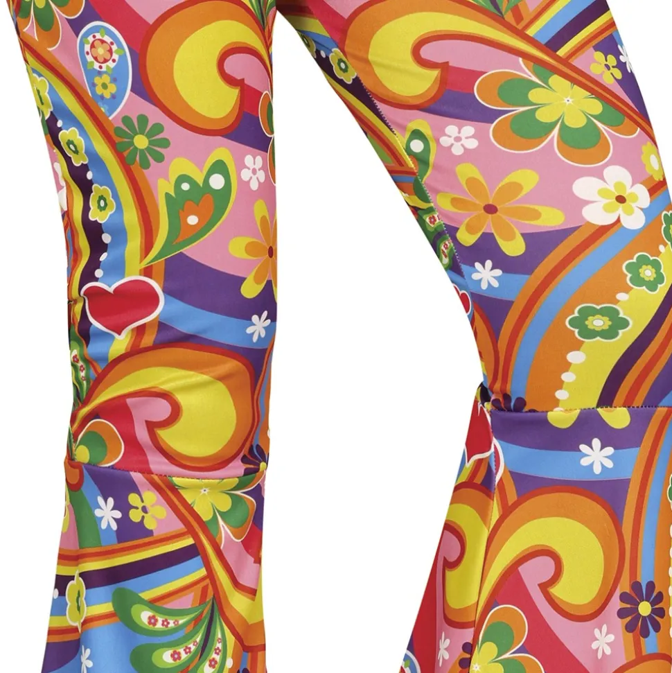 DÉGUISEMENT PANTALON HIPPIE MULTICOLORE FEMME