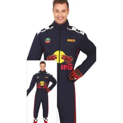 DÉGUISEMENT PILOTE COURSE COMBINAISON BLEU HOMME