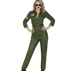 DÉGUISEMENT PILOTE UNIFORME ARMÉE USA FEMME