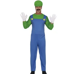 DÉGUISEMENT PLOMBIER VERT HÉROÏQUE JOUEUR HOMME