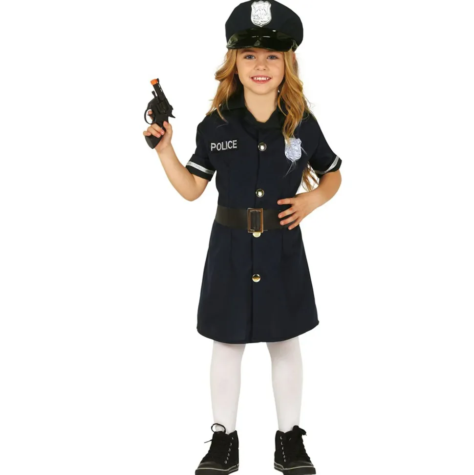 DÉGUISEMENT POLICIÈRE ROBE UNIFORME BLEU FILLE