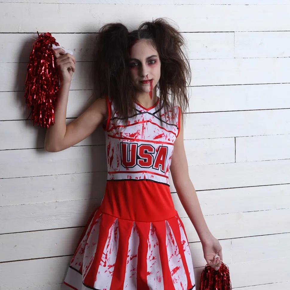 DÉGUISEMENT POM-POM GIRL SANG ZOMBIE FILLE