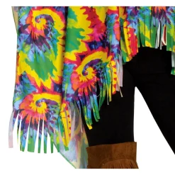 DÉGUISEMENT PONCHO BANDEAU TRESSES HIPPIE FEMME