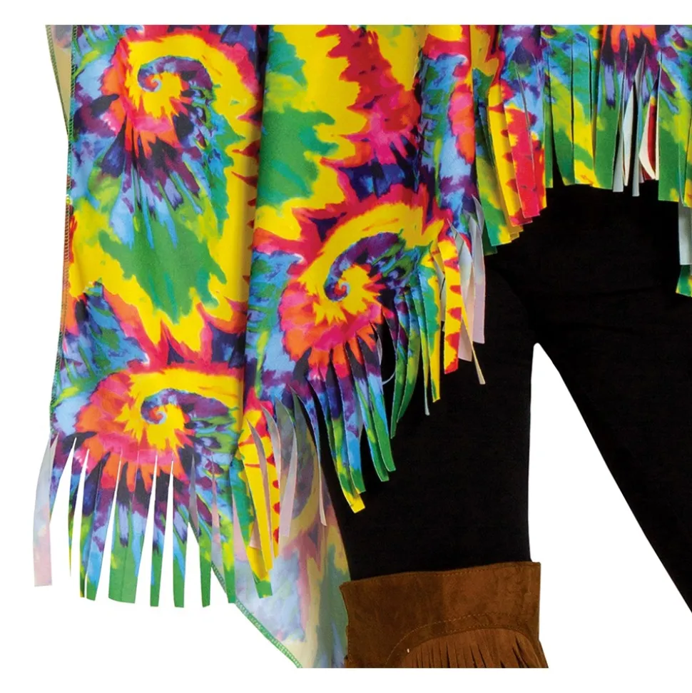 DÉGUISEMENT PONCHO BANDEAU TRESSES HIPPIE FEMME