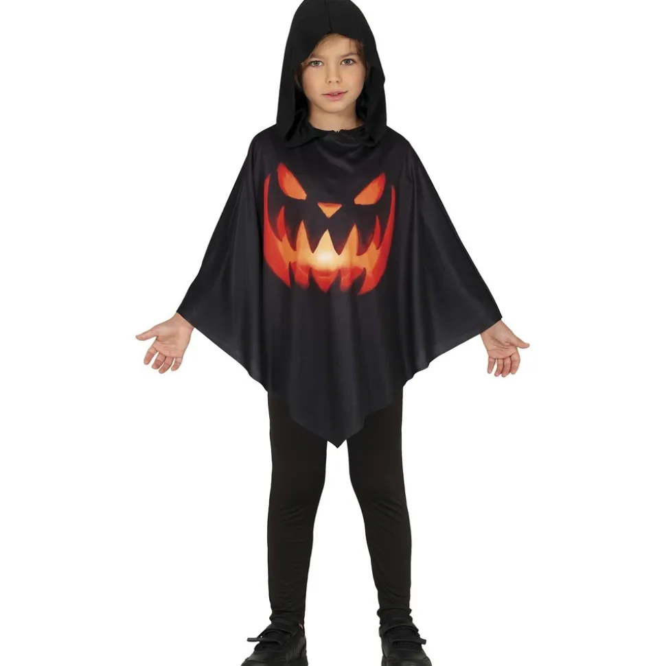DÉGUISEMENT PONCHO CITROUILLE TERRIFIANTE ENFANT