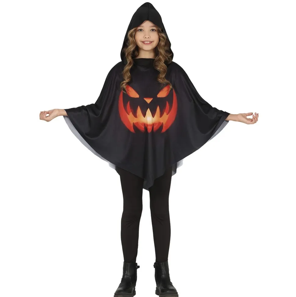 DÉGUISEMENT PONCHO CITROUILLE TERRIFIANTE ENFANT