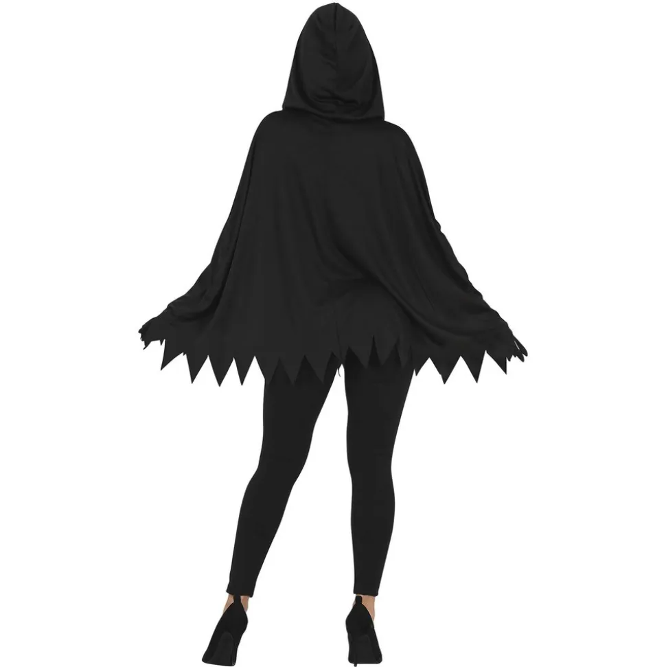 DÉGUISEMENT PONCHO SQUELETTE HUMAIN FEMME