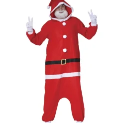 DÉGUISEMENT PYJAMA COMBINAISON PÈRE NOËL ADULTE