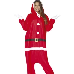 DÉGUISEMENT PYJAMA COMBINAISON PÈRE NOËL ADULTE