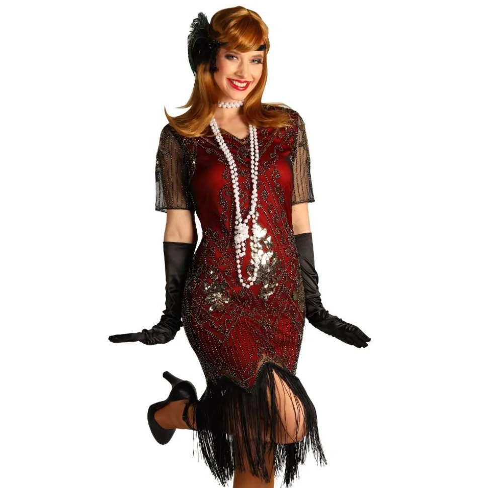 DÉGUISEMENT ROBE CHARLESTON ÉTOILE ROUGE FEMME