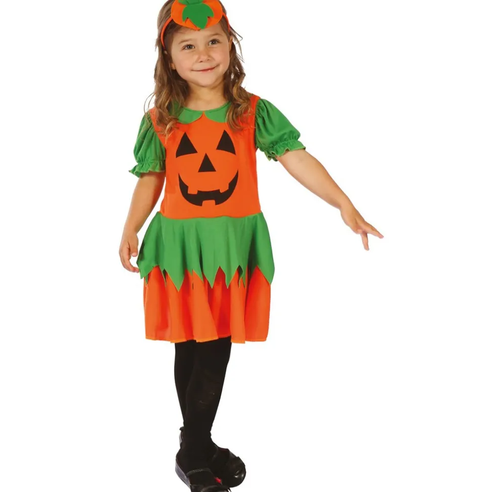 DÉGUISEMENT ROBE CITROUILLE ÉVIDÉE FILLE