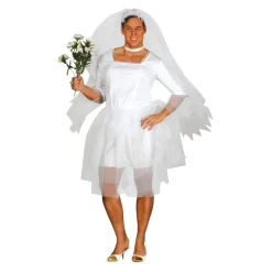 DÉGUISEMENT ROBE DE MARIÉE BLANCHE TRAVESTI HOMME