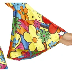 DÉGUISEMENT ROBE FLOWER POWER HIPPIE FEMME