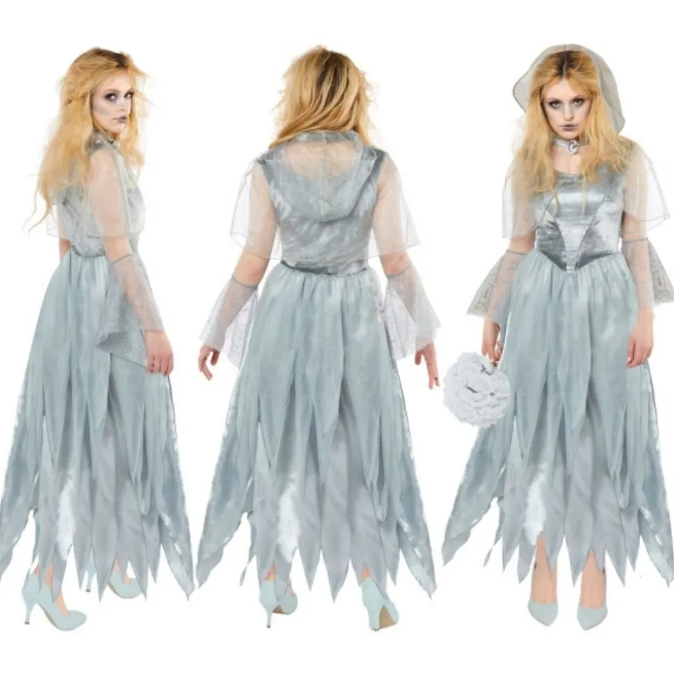 DÉGUISEMENT ROBE MARIÉE FANTÔME ZOMBIE FEMME