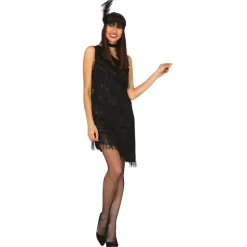 DÉGUISEMENT ROBE NOIRE À FRANGES GATSBY FEMME