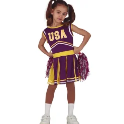 DÉGUISEMENT ROBE POM-POM GIRL ÉQUIPE USA FILLE