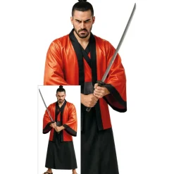 DÉGUISEMENT SAMOURAÏ KIMONO JAPONAIS ROUGE ADULTE