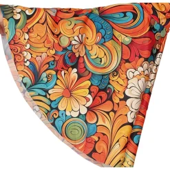DÉGUISEMENT SEVENTIES FLORAL ORANGE HIPPIE FEMME