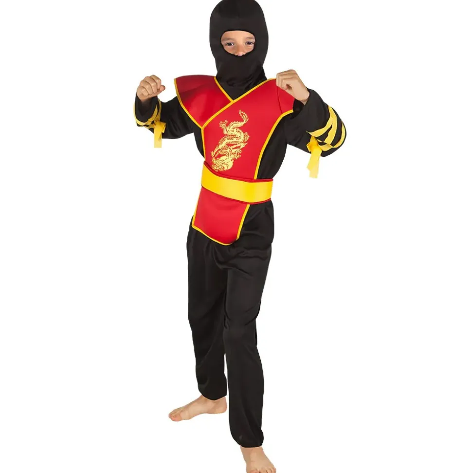 DÉGUISEMENT SHINOBI GUERRIER JAPONAIS ROUGE GARÇON