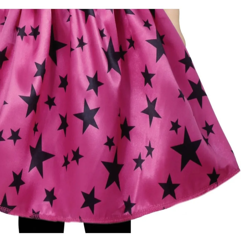 DÉGUISEMENT SORCIÈRE ROBE ÉTOILE ROSE FILLE