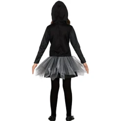 DÉGUISEMENT SQUELETTE ROBE À CAPUCHE TUTU FILLE
