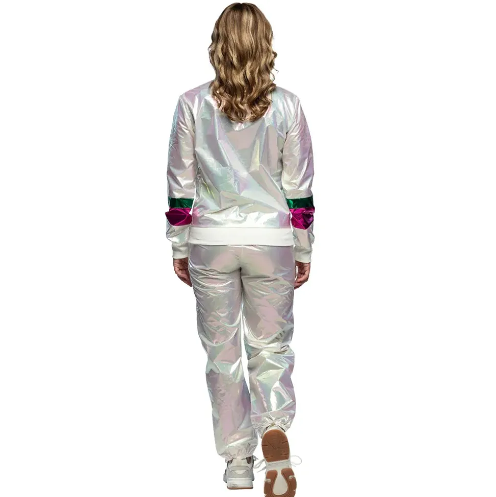 DÉGUISEMENT SURVÊTEMENT HOLOGRAPHIQUE BLANC FEMME