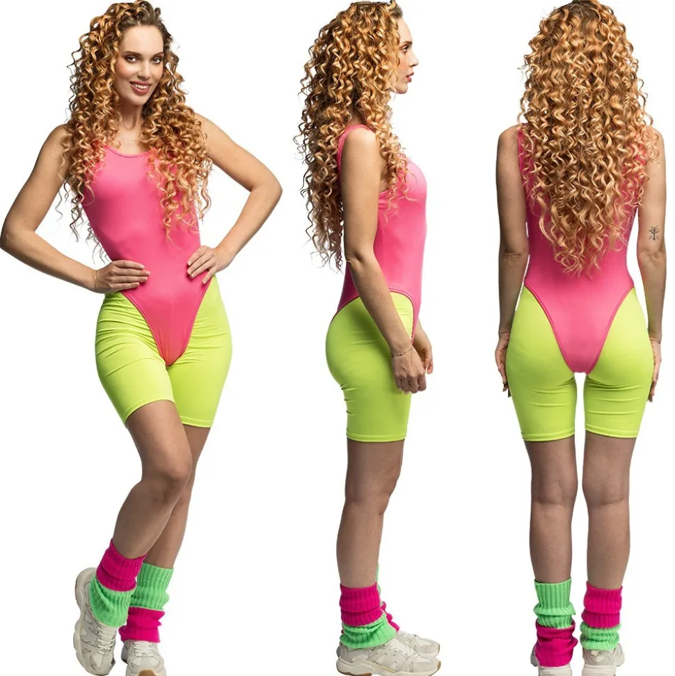 DÉGUISEMENT TENUE AÉROBIQUE ANNÉES 80 UV FEMME