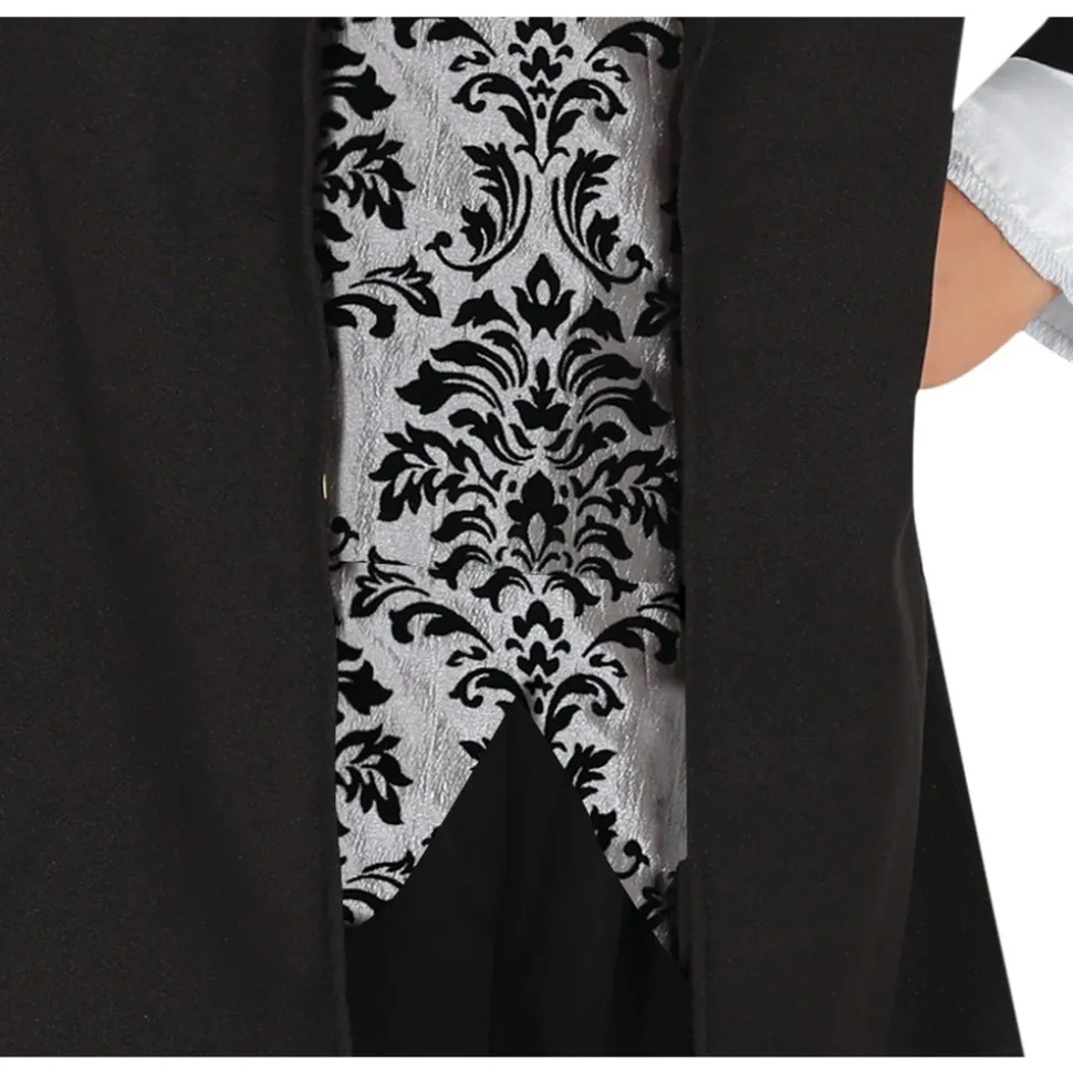 DÉGUISEMENT VAMPIRE BAROQUE CHIC ARGENT GARÇON