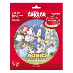 DISQUE AZYME SONIC THE HEDGEHOG DÉCO GÂTEAU 20CM