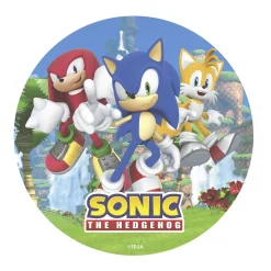 DISQUE AZYME SONIC THE HEDGEHOG DÉCO GÂTEAU 20CM